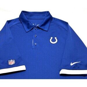 Indianapolis Colts Nike NFL On Field Dri-Fit Polo Golf Shirt Mens Size Medium